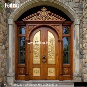 Home Entry Wooden Door Sliding Bedroom Wardrobe Doors No-5322