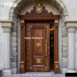 Glass Panel Classic Door Darwaja Design Simple No-5337