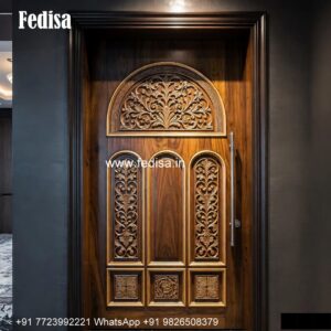 Vintage Wooden Door Steel Jali Door No-5340