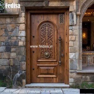 Italian Style Wooden Doors Glass Double Door Design No-5360
