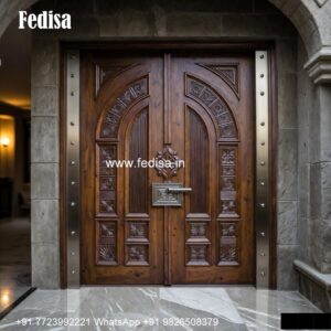 Elegant Double Door Classic Entry Design Plain Sheet Door Design No-5371