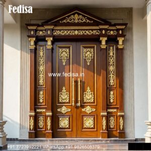 Classic Front Door Ideas Double Door Design With Glass No-5464