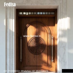 Arch Top Wooden Door Gray Door Design No-5540