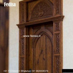 Engraved Wooden Door Best Safety Door Design No-5582