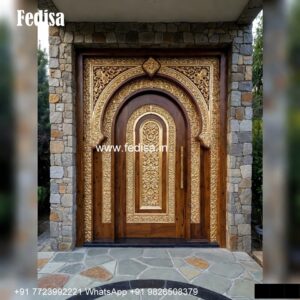Royal Entrance Door Sliding Partition Door Design No-5632