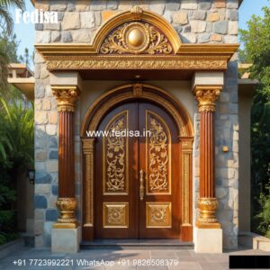 Mahogany Classic Doors Iron Darwaja Design No-5637