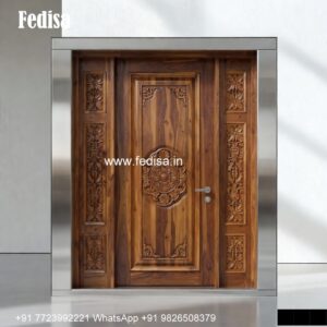 Handcrafted Wooden Door Designer Safety Door No-5639