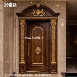 Elegant Double Door Classic Entry Design Main Door Gate Design For Home No-5658