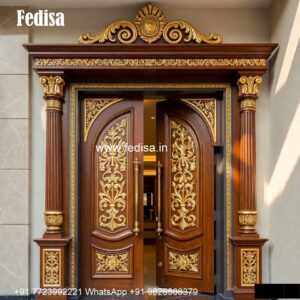 Engraved Wooden Door Vinyl Door Design No-5664
