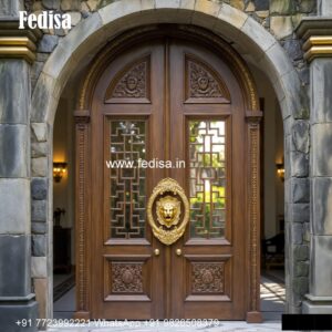 Heritage Door Design Wooden Door With Grill Design No-5674