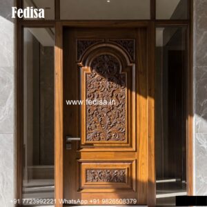 Classic Wooden Main Door Design For Home Puja Gate Design No-5695
