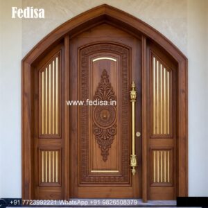 Engraved Wooden Door Wooden French Door Design No-5705