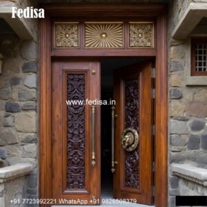 Royal Entrance Door Double Door With Window Design No-5714