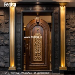 Teak Wood Door Design Modern Metal Door Design No-5718