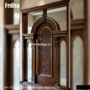 Home Entry Wooden Door Main Door Pillar Design No-5732