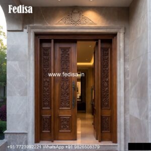 Engraved Wooden Door Single Palla Design No-5746
