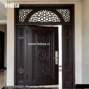 Luxury Classic Entrance Door Designs India Two Panel Door Design No-5779