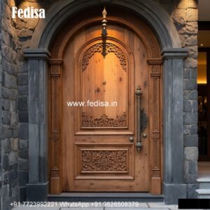 Carved Wooden Doors Shop Front Door Design No-5802