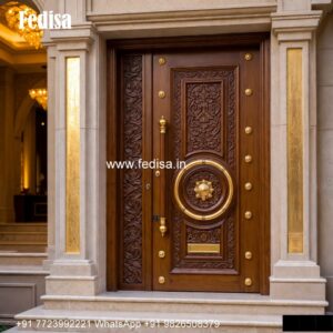 Glass Panel Classic Door Aluminum Bedroom Door Design No-5829