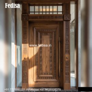 Vintage Wooden Door Brass Door Design No-5504