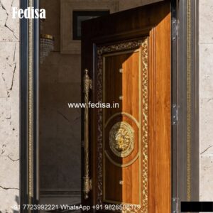 Royal Entrance Door Mandir Door Glass Design No-5509
