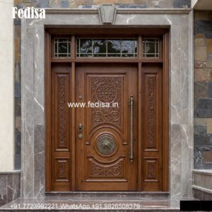 Colonial Style Door Main Entrance Door Design Wooden No-5930