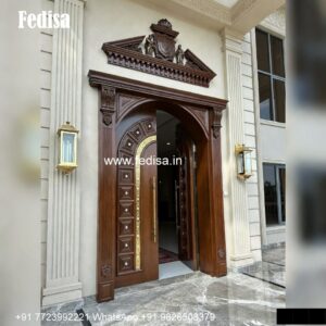 Glass Panel Classic Door Net Double Door Design No-5952