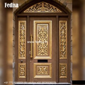 Handcrafted Wooden Door Hall Entrance Door Design No-5967