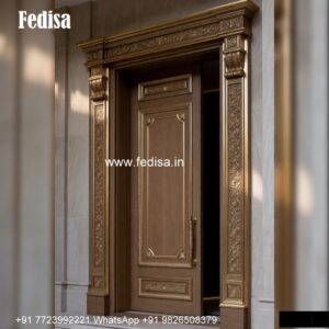 Rustic Classic Door Teak Wood Bedroom Door Design No-5972