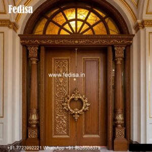 Ornate Door Design Main Door Ganpati Design No-5973