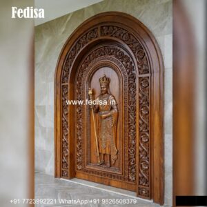 Glass Panel Classic Door Stylish Main Door Design No-5993