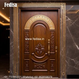 Teak Wood Door Design Two Door Gate Design No-6005