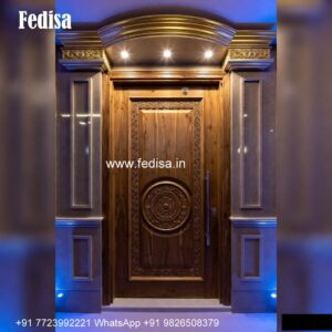 Hardwood Traditional Doors Main Door Design With Attached Window No-6009