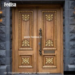 Ornate Door Design Wood Door Polish Design No-6014