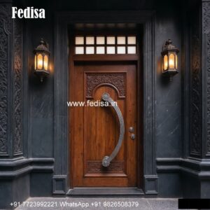 Engraved Wooden Door Double Door Sagwan Design No-6033