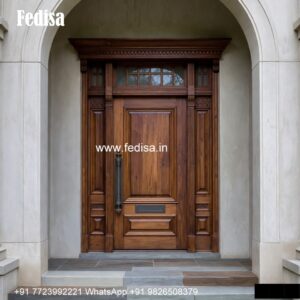 Mahogany Classic Doors Pooja Room Sliding Door Design No-6088