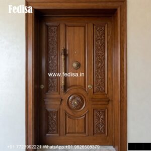 Heritage Door Design Etching Glass Design For Main Door No-6125