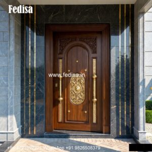 Colonial Style Door Pooja Doors With Glass No-6135