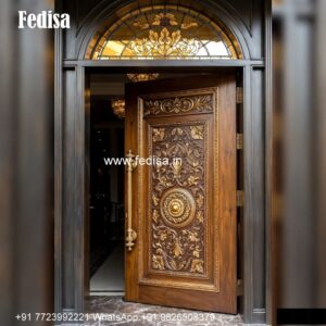 Teak Wood Door Design Single Door Design No-6169