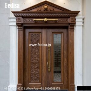 Carved Wooden Doors Entrance Door Design No-6171