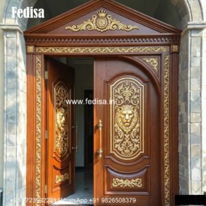 Mahogany Classic Doors Grill Gate Design For Main Door No-6211