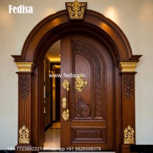 Hardwood Traditional Doors Main Door Grill Design No-6255