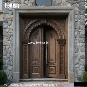Arch Top Wooden Door Double Door Design 2026 No-6278