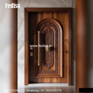 Glass Panel Classic Door Wooden Jali Door Designs For Indian Homes No-6280