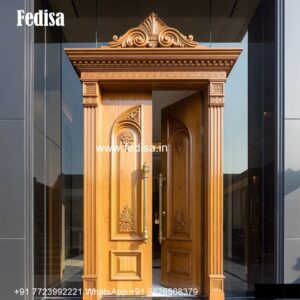 Solid Wood Classic Door Arch Door Design No-6291