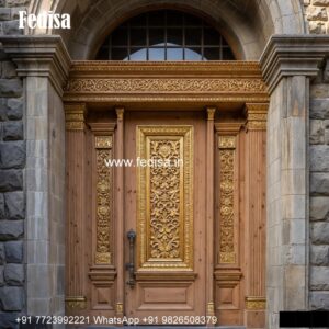 Mahogany Classic Doors God Room Door Design No-6293