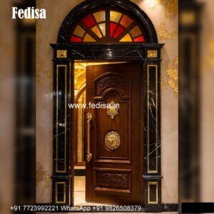 Italian Style Wooden Doors Main Door Handles Designs No-6303