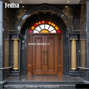 Teak Wood Door Design Main Entrance Sliding Door Design No-6333