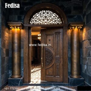Luxury Classic Entrance Door Designs India Flush Door Sunmica Design No-6394