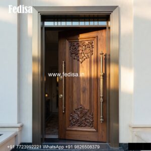 Traditional Carved Wooden Front Door Ideas Steel Door Design For Flats No-6434